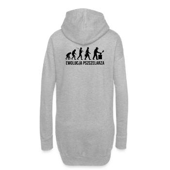 Die Entwicklung des Imkers - Hoodie-Kleid - Grau meliert - Hinten
