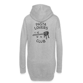 Pasta Lovers Club Minimal Food Statement - Hoodie-Kleid - Grau meliert - Hinten