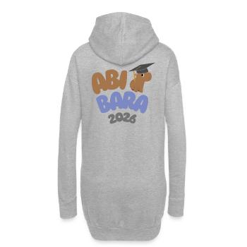 AbiBara 2026 – Chillen bis zum Abschluss - Hoodie-Kleid - Grau meliert - Hinten