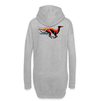 Galgo-Logo Nr12 - Hoodie-Kleid - Grau meliert - Hinten