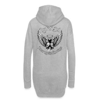 Halo des ailes du Seigneur de l’Enfer - Sweat-shirt à capuche long Femme - gris chiné - Dos