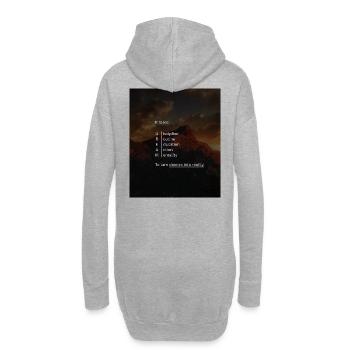 Traum in Bergkulisse – Disziplin - Hoodie-Kleid - Grau meliert - Hinten