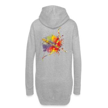Arc et Flèche - Design Splash Art pour Archers - Sweat-shirt à capuche long Femme - gris chiné - Dos
