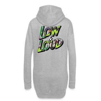 Low & Loud JDM Car Tuning Street Style - Hoodie-Kleid - Grau meliert - Hinten