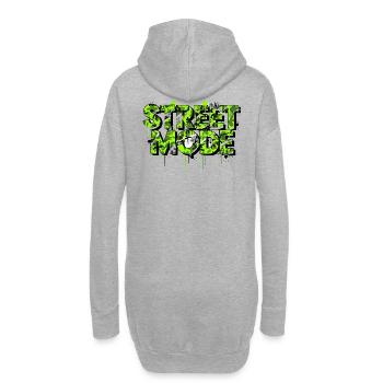 Street Mode Schriftzug mit Camouflage Muster - Hoodie-Kleid - Grau meliert - Hinten