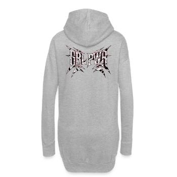 GRLPWR für Frauen in der Tuning Szene - Hoodie-Kleid - Grau meliert - Hinten