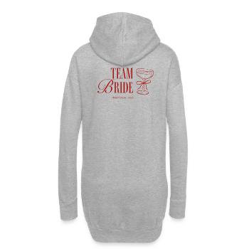 Team Bride: Cheers to Love 2026 - Hoodie-Kleid - Grau meliert - Hinten