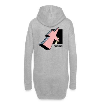 Für uns - Hoodie-Kleid - Grau meliert - Hinten
