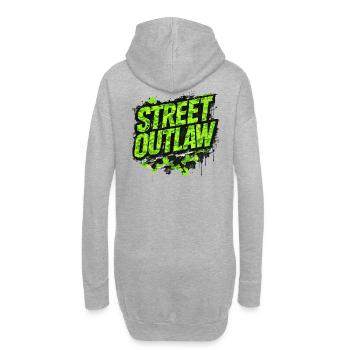 Street Outlaw Camo Tuning Geschenk für Autofans - Hoodie-Kleid - Grau meliert - Hinten