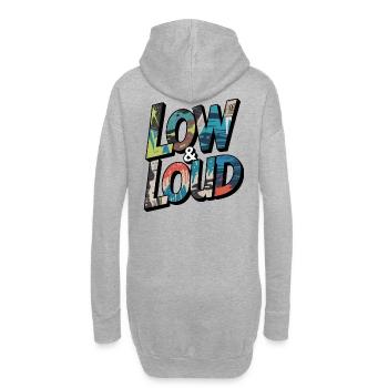 4. Low and Loud Motiv für JDM & Tuning Fans - Hoodie-Kleid - Grau meliert - Hinten