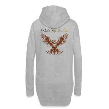 Sigura-Design: Nächster Schritt, die Spitze - Hoodie-Kleid - Grau meliert - Hinten