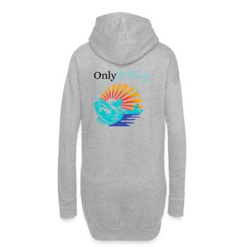 Sonnenaufgangs-Krickentenfisch bei Tagesanbruch - Hoodie-Kleid - Grau meliert - Hinten
