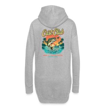 Distribution Club Miami - Sweat-shirt à capuche long Femme - gris chiné - Dos
