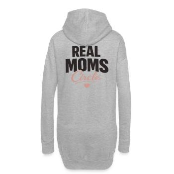 Typographie de Real Moms Circle pour mamans fortes - Sweat-shirt à capuche long Femme - gris chiné - Dos