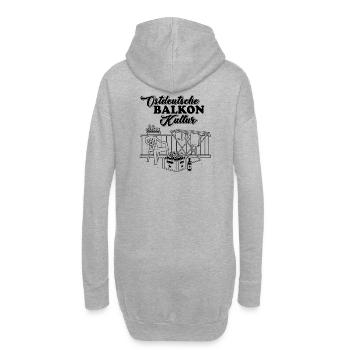 Ostdeutsche Balkonkultur - Hoodie-Kleid - Grau meliert - Hinten