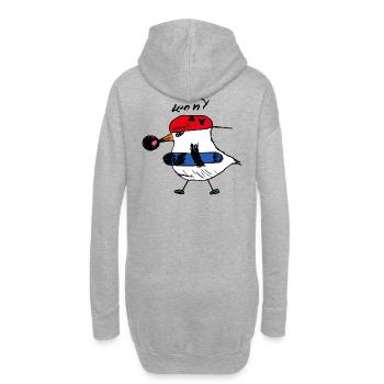 Lennys Skater-Huhn - Hoodie-Kleid - Grau meliert - Hinten