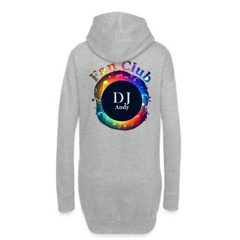 DJ_Andy_Fan_Club - Hoodie-Kleid - Grau meliert - Hinten