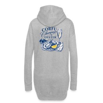 Corfu Champ*gne & Oyster Club Logo - Hoodie-Kleid - Grau meliert - Hinten