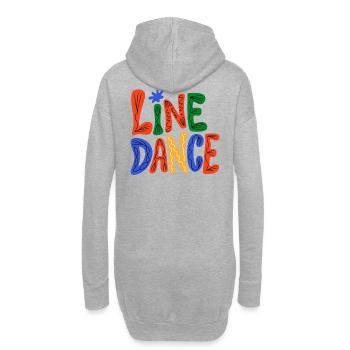 Line Dance Love - Hoodie-Kleid - Grau meliert - Hinten