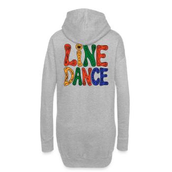 Ambiances de danse en ligne - Sweat-shirt à capuche long Femme - gris chiné - Dos