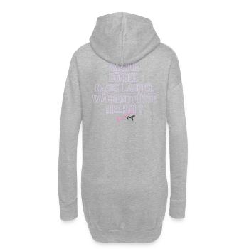 Warum Nasen Laufen, Füße Riechen - Hoodie-Kleid - Grau meliert - Hinten