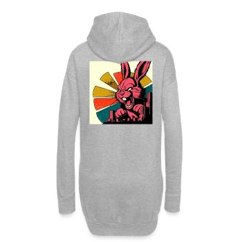 Evil Bunny Rampage - Hoodie-Kleid - Grau meliert - Hinten