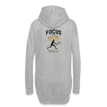 Fokus Train Win Tennis Design - Hoodie-Kleid - Grau meliert - Hinten