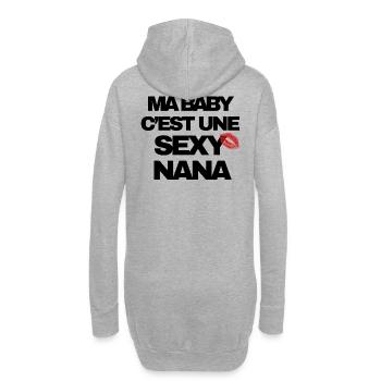 MA_BABY_CEST_UNE_SEXY_NANA - Sweat-shirt à capuche long Femme - gris chiné - Dos