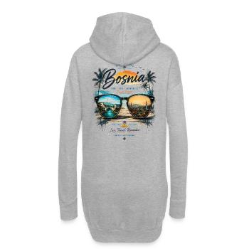 Tournée des lunettes de soleil en Bosnie - Sweat-shirt à capuche long Femme - gris chiné - Dos