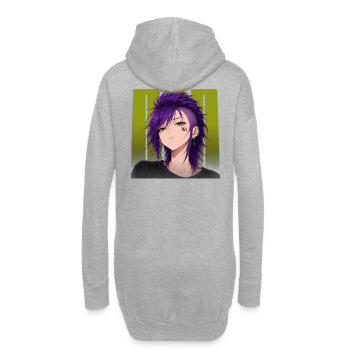 Purple Punk | 161 | Amortissement | Action antifasciste - Sweat-shirt à capuche long Femme - gris chiné - Dos