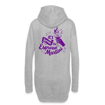 Design Martini Espresso avec détails de lettrage manuscrit - Sweat-shirt à capuche long Femme - gris chiné - Dos