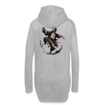 Drunken Master – Martial Arts Design - Hoodie-Kleid - Grau meliert - Hinten