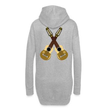 Guitares Crossing – Conception acoustique - Sweat-shirt à capuche long Femme - gris chiné - Dos
