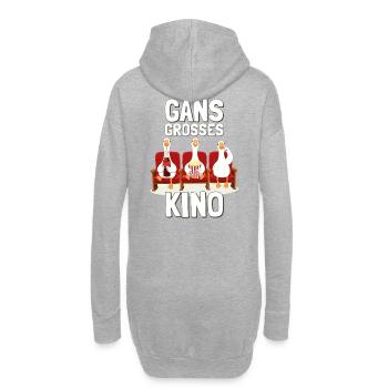 GANS GROßES KINO - rot/beige Gänse - Hoodie-Kleid - Grau meliert - Hinten