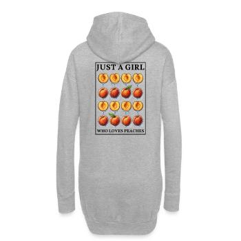 JUSTE UNE FILLE QUI ADORE LES PÊCHES - Pêche dans le cadre - Sweat-shirt à capuche long Femme - gris chiné - Dos