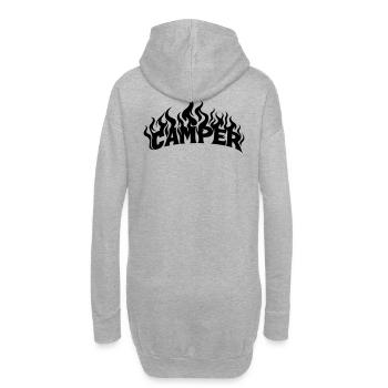 Camper Flames - Sweat-shirt à capuche long Femme - gris chiné - Dos