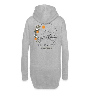 Alicante Küste - Hoodie-Kleid - Grau meliert - Hinten