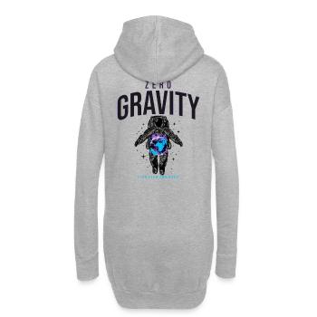 Zero Gravity Astronaut Erde Weltraum - Hoodie-Kleid - Grau meliert - Hinten
