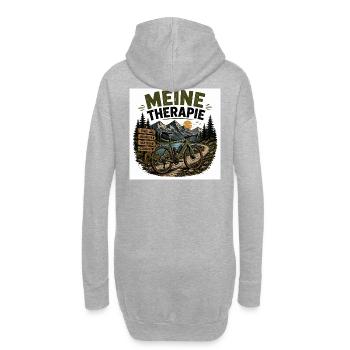 Meine Therapie: Bergbike Auszeit - Hoodie-Kleid - Grau meliert - Hinten