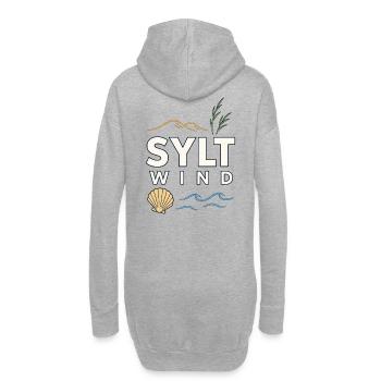 Motif de l’île de la mer du Nord avec Vent Sylt et dunes - Sweat-shirt à capuche long Femme - gris chiné - Dos