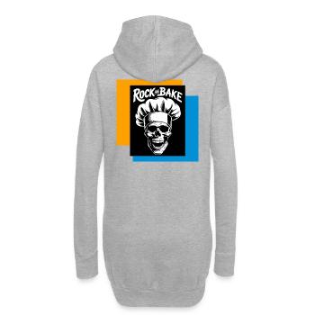 Cuisinier de crânes de roche et pâtisserie - Sweat-shirt à capuche long Femme - gris chiné - Dos