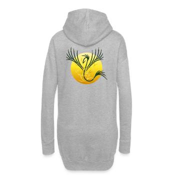 Phénix Solaire - La Renaissance de la Lumière - Sweat-shirt à capuche long Femme - gris chiné - Dos