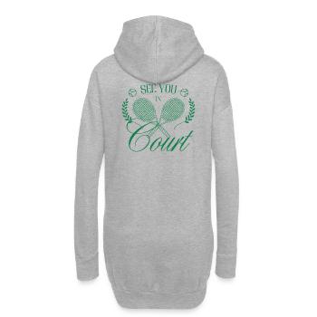 On se voit au Club de Tennis Court - Sweat-shirt à capuche long Femme - gris chiné - Dos