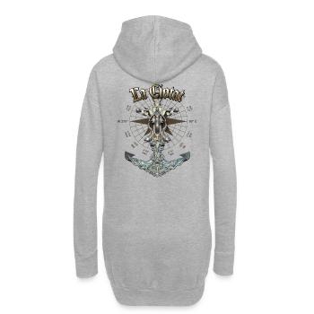 La Ciotat Anchor Nautical Sailing Boat Summer - Hoodie-Kleid - Grau meliert - Hinten