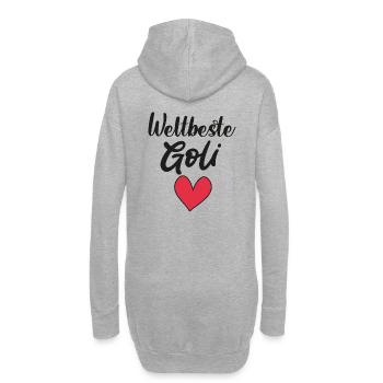 Weltbeste Goli fragen Patentante Österreich - Hoodie-Kleid - Grau meliert - Hinten