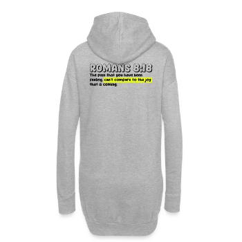 Romains 8:18 | Citation de la Bible - Sweat-shirt à capuche long Femme - gris chiné - Dos