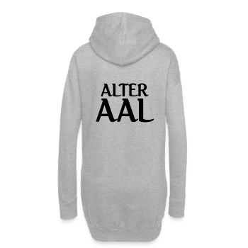 Alter Aal Angeln auf Aal Aalangeln Geschenk Aale - Hoodie-Kleid - Grau meliert - Hinten