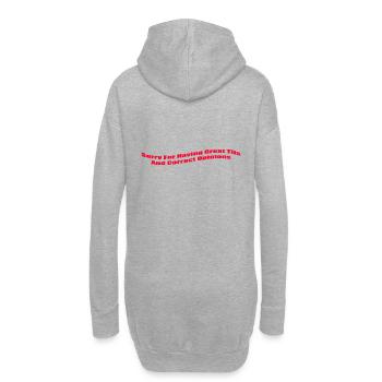 Désolé d’avoir une bonne tita et des opinions correctes - Sweat-shirt à capuche long Femme - gris chiné - Dos