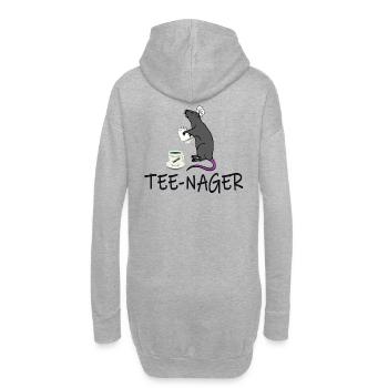 Teenager, Humor Tee-Nager , Nagertier T-Shirt - Hoodie-Kleid - Grau meliert - Hinten