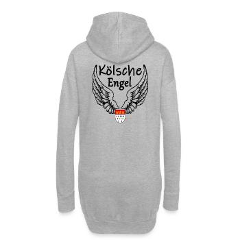 Kölsche Engel,Köln Karneval Alaaf Shirt Geschenk - Hoodie-Kleid - Grau meliert - Hinten